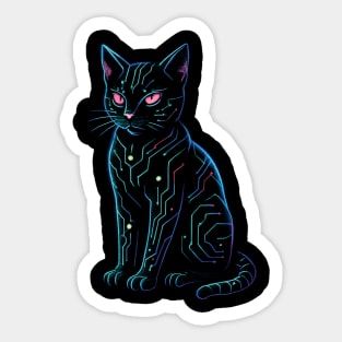 Cyberpunk Cat Sticker